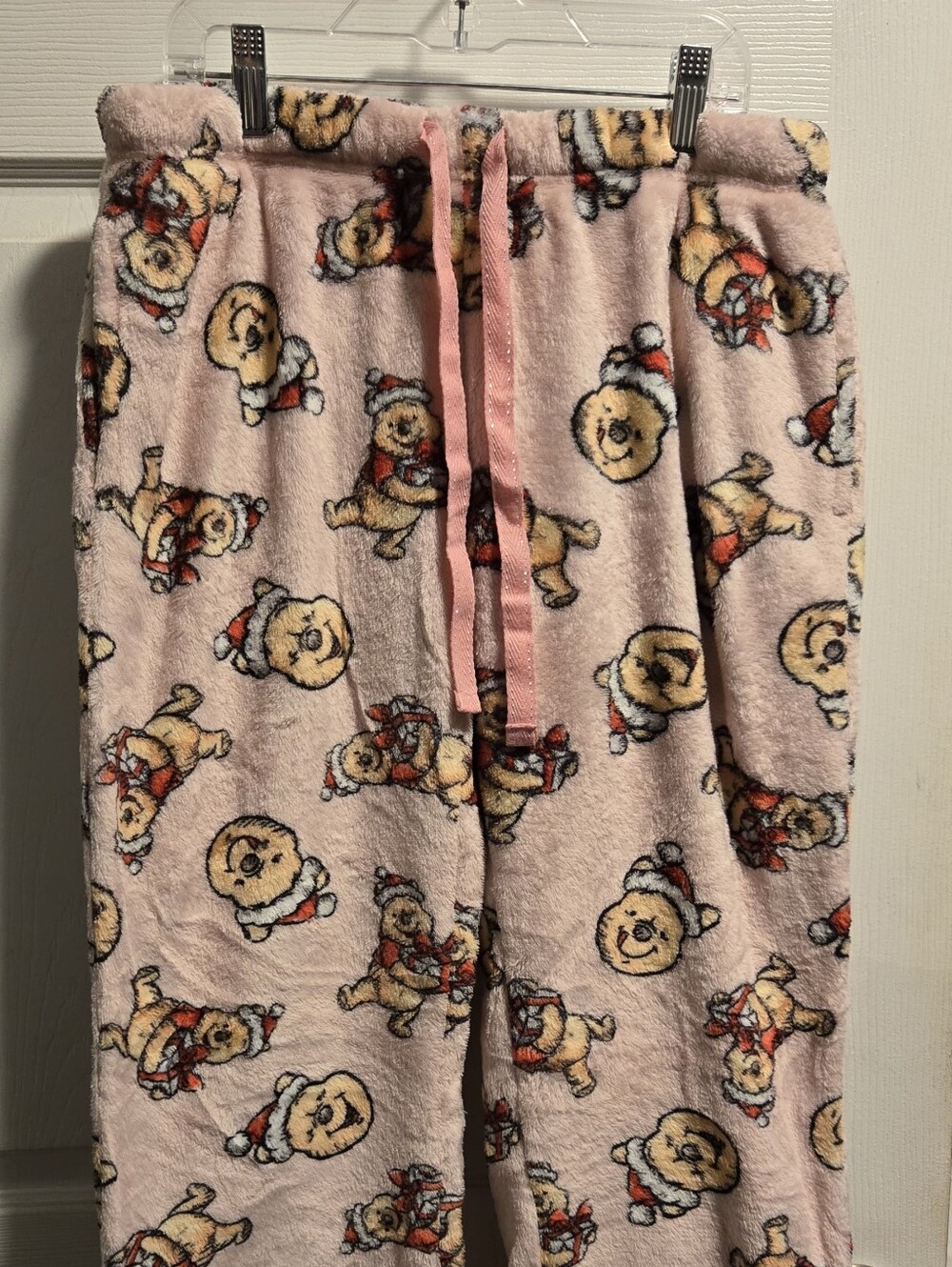 Womens Pink Fleece Pajama Pants with Winnie The Pooh